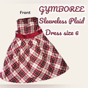GYMBOREE Sleeveless Plaid Holiday Dress Girls Size 6
